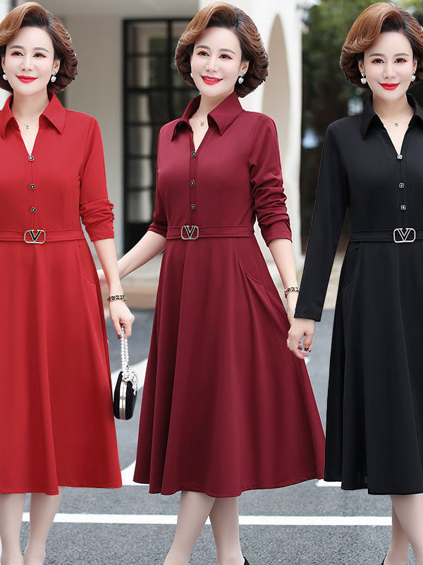 Elegant Mid-Length Dress Slimm - Women Fashion Over 60 บทวิจารณ์และราคา
