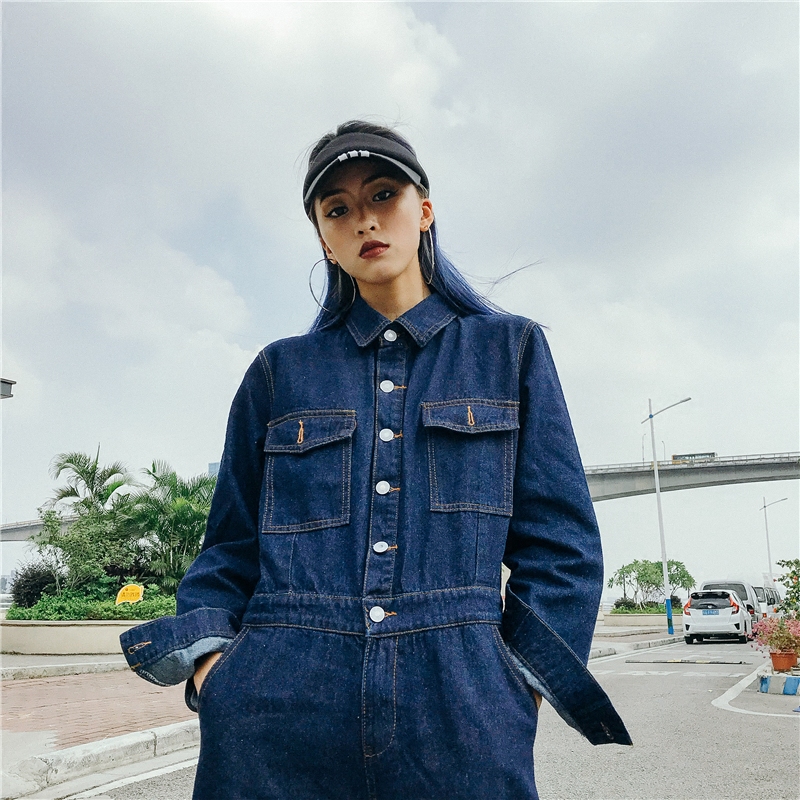 TIYIHAILEY Denim Jeans Jumpsui - Xl Women'S Fashion บทวิจารณ์และราคา