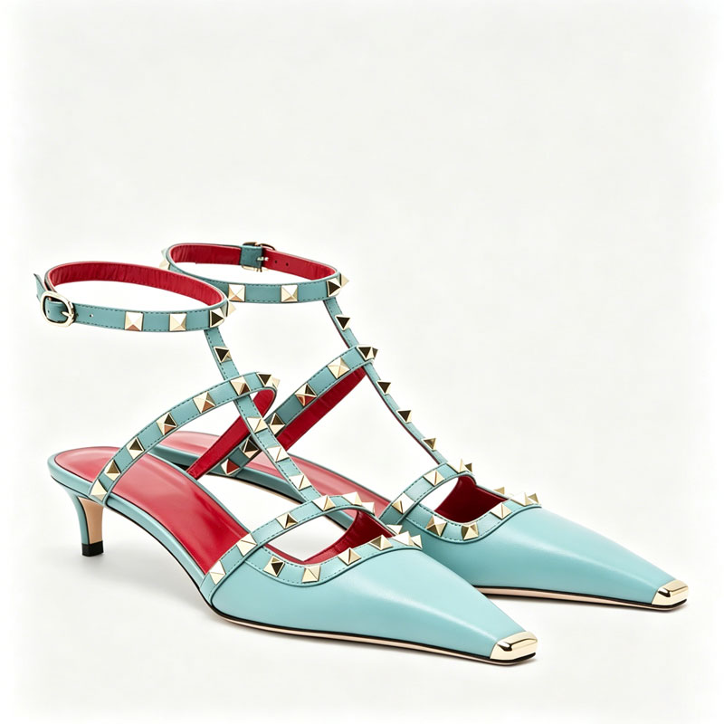 2026 Women's Rivet Low Heel Sq - Women Fashion Show บทวิจารณ์และราคา