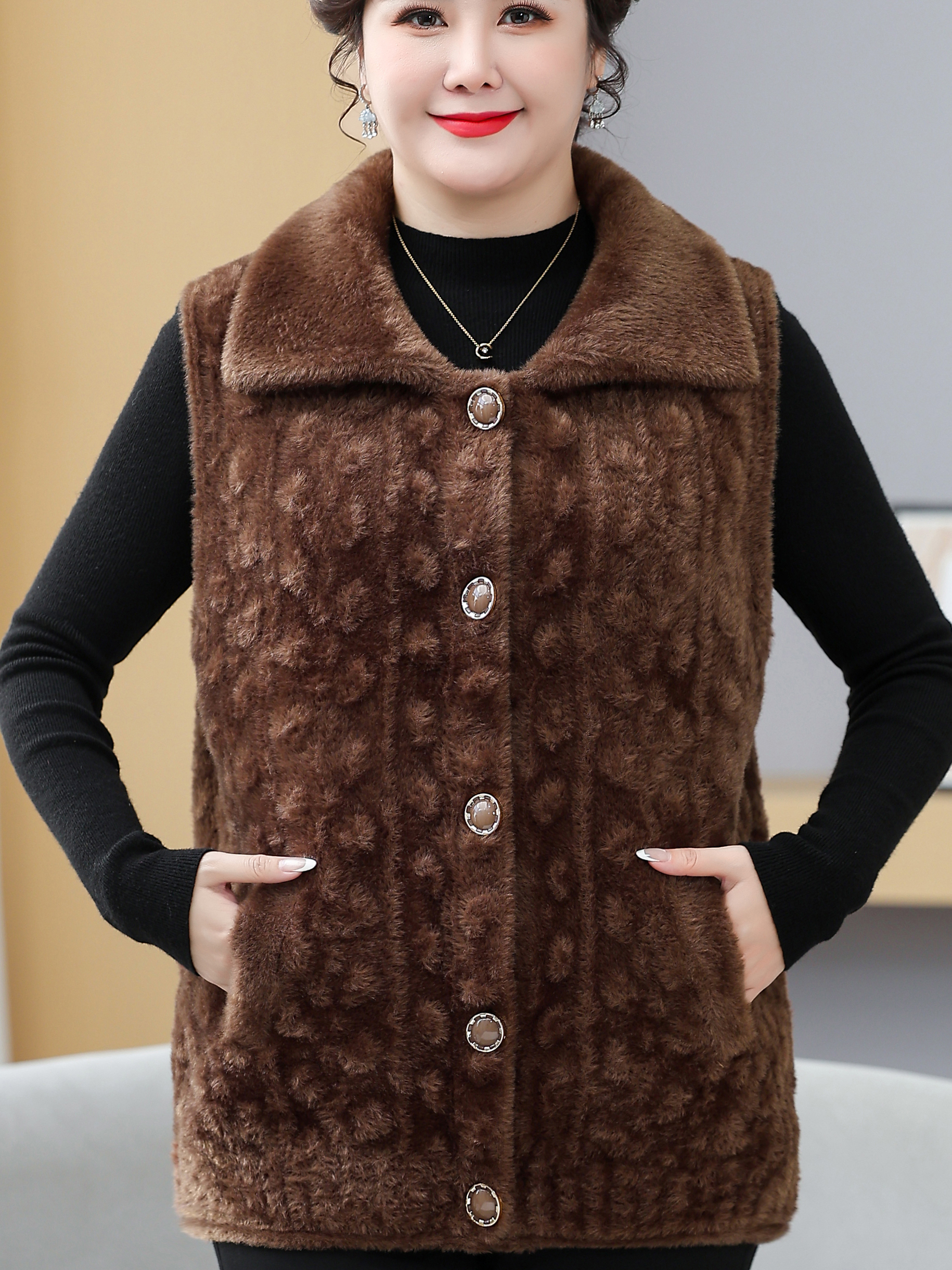 Thickened Woolen Coat for Midd - Women Fashion Over 60 บทวิจารณ์และราคา