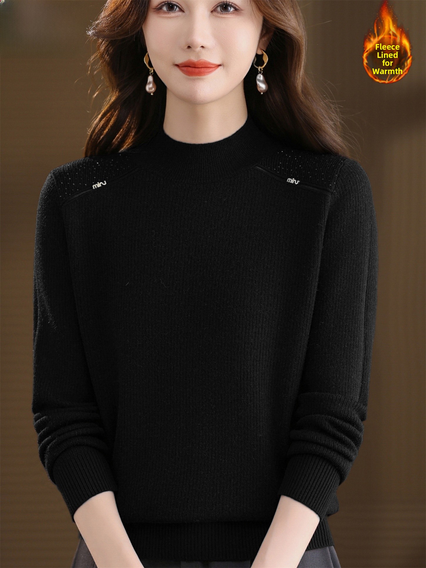 Thickened Fleece Lined Knitted - Women Fashion Over 60 บทวิจารณ์และราคา