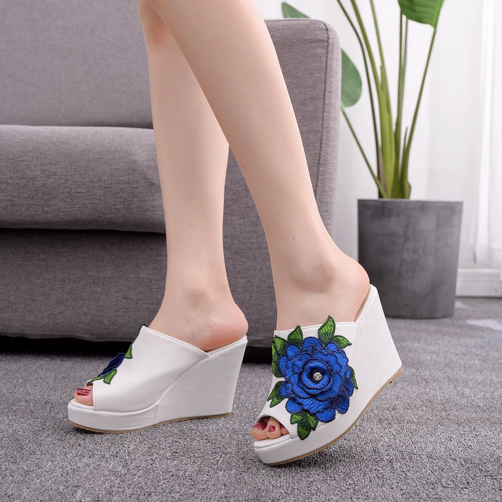 Womens Flower Open Toe Fashion - Women Queen Fashion บทวิจารณ์และราคา