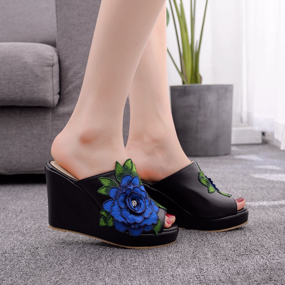 Womens Flower Open Toe Fashion - Women Queen Fashion บทวิจารณ์และราคา