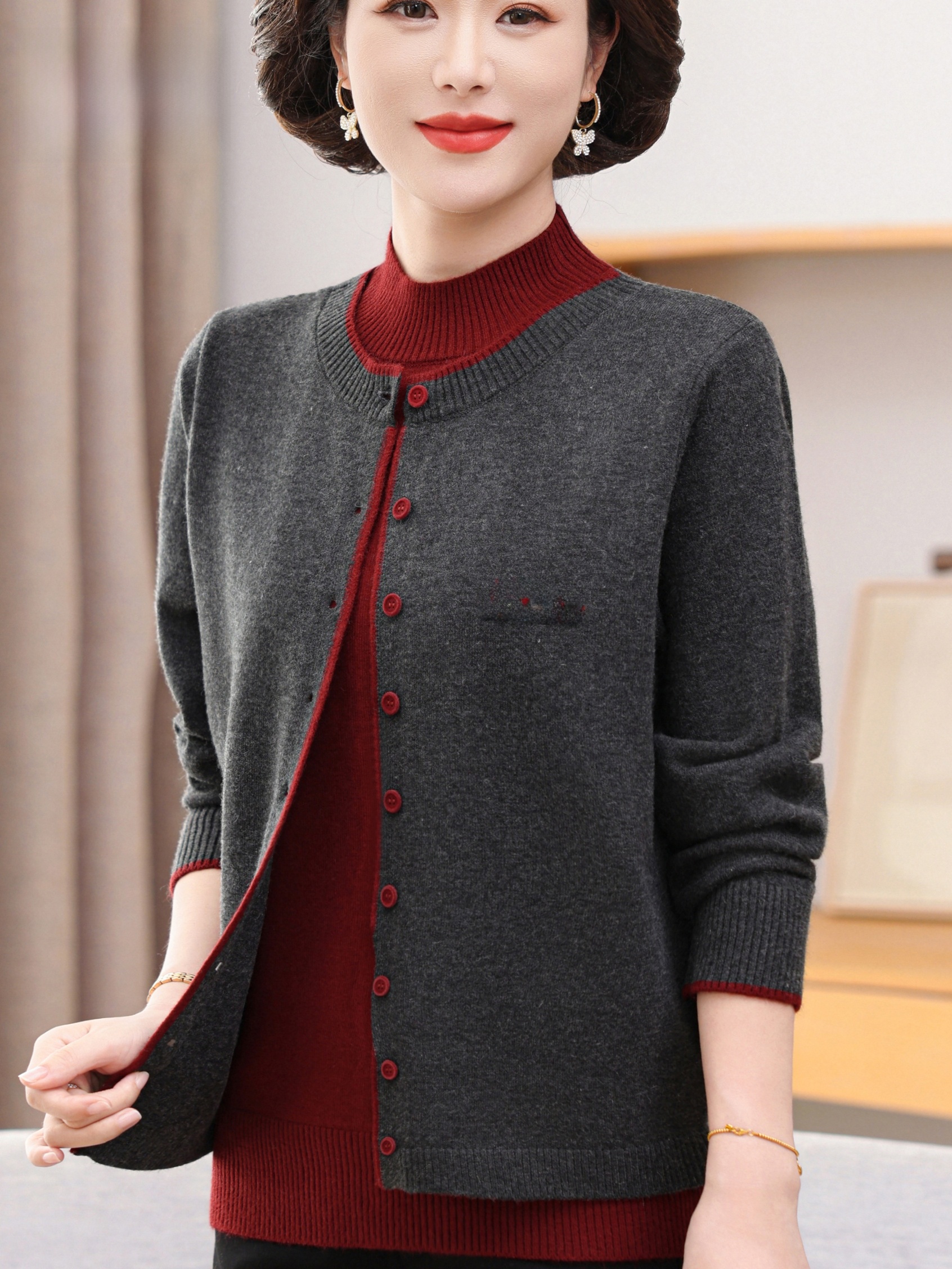 New Fashionable Thickened Knit - Women Fashion Over 60 บทวิจารณ์และราคา