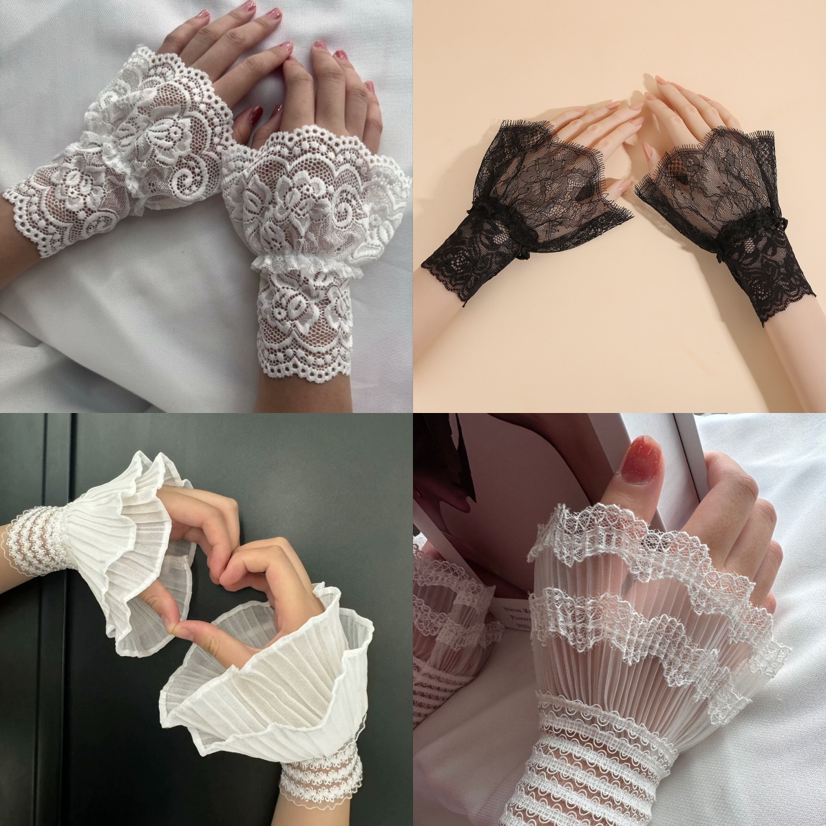 Detachable Lace Flower Mesh Fl - Women'S Fashion Layering บทวิจารณ์และราคา