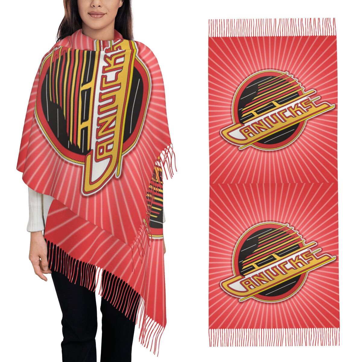 Vancouver Hockey Canucks Scarf - Women'S Fashion Vancouver บทวิจารณ์และราคา