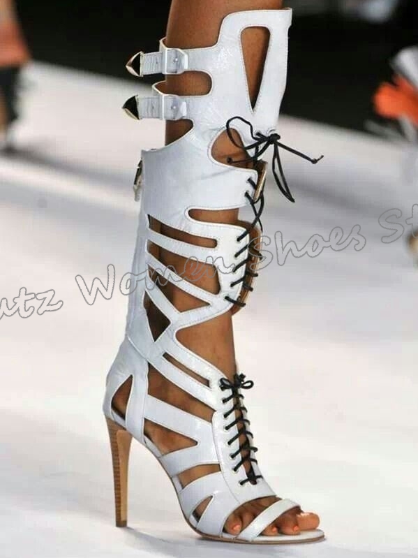 Sneaker Boot Knee High Lace-Up - Women Fashion Show บทวิจารณ์และราคา
