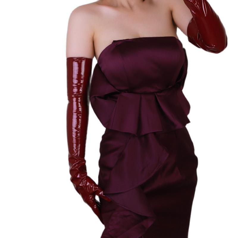 60cm Extra Long Patent Leather - Women Fashion Over 60 บทวิจารณ์และราคา