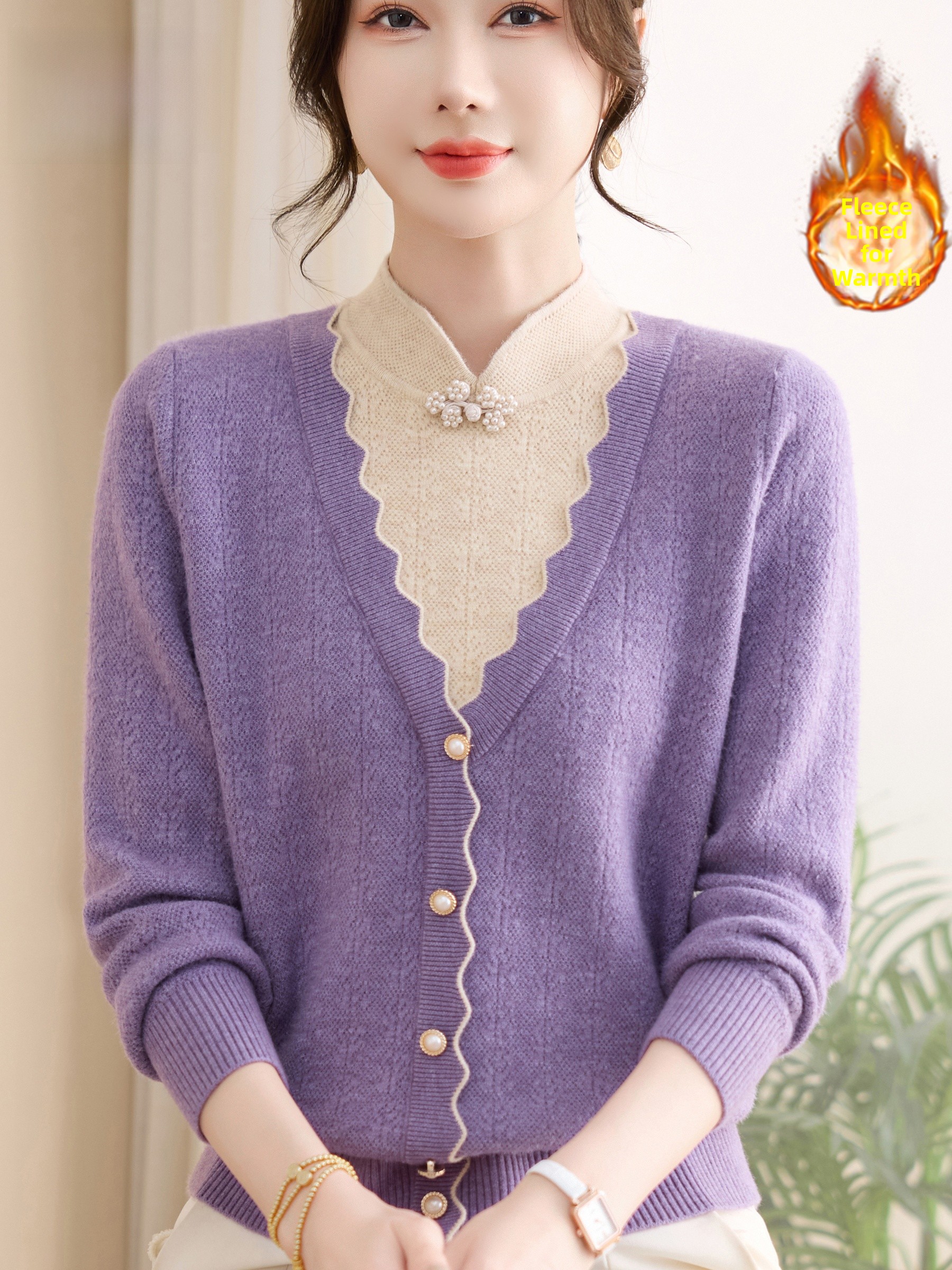 Autumn Winter Thickened Fleece - Women Fashion Over 60 บทวิจารณ์และราคา