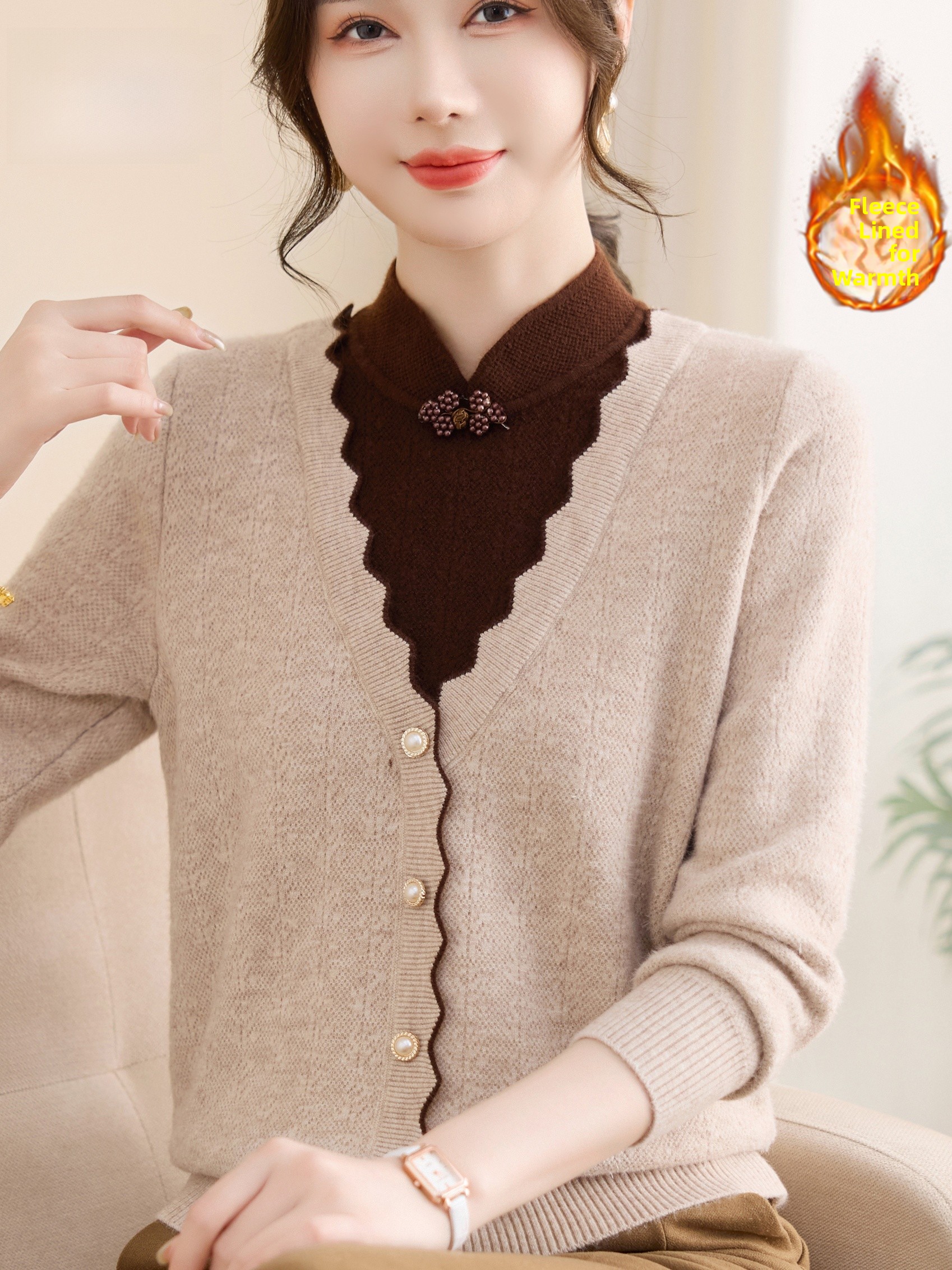 Autumn Winter Thickened Fleece - Women Fashion Over 60 บทวิจารณ์และราคา