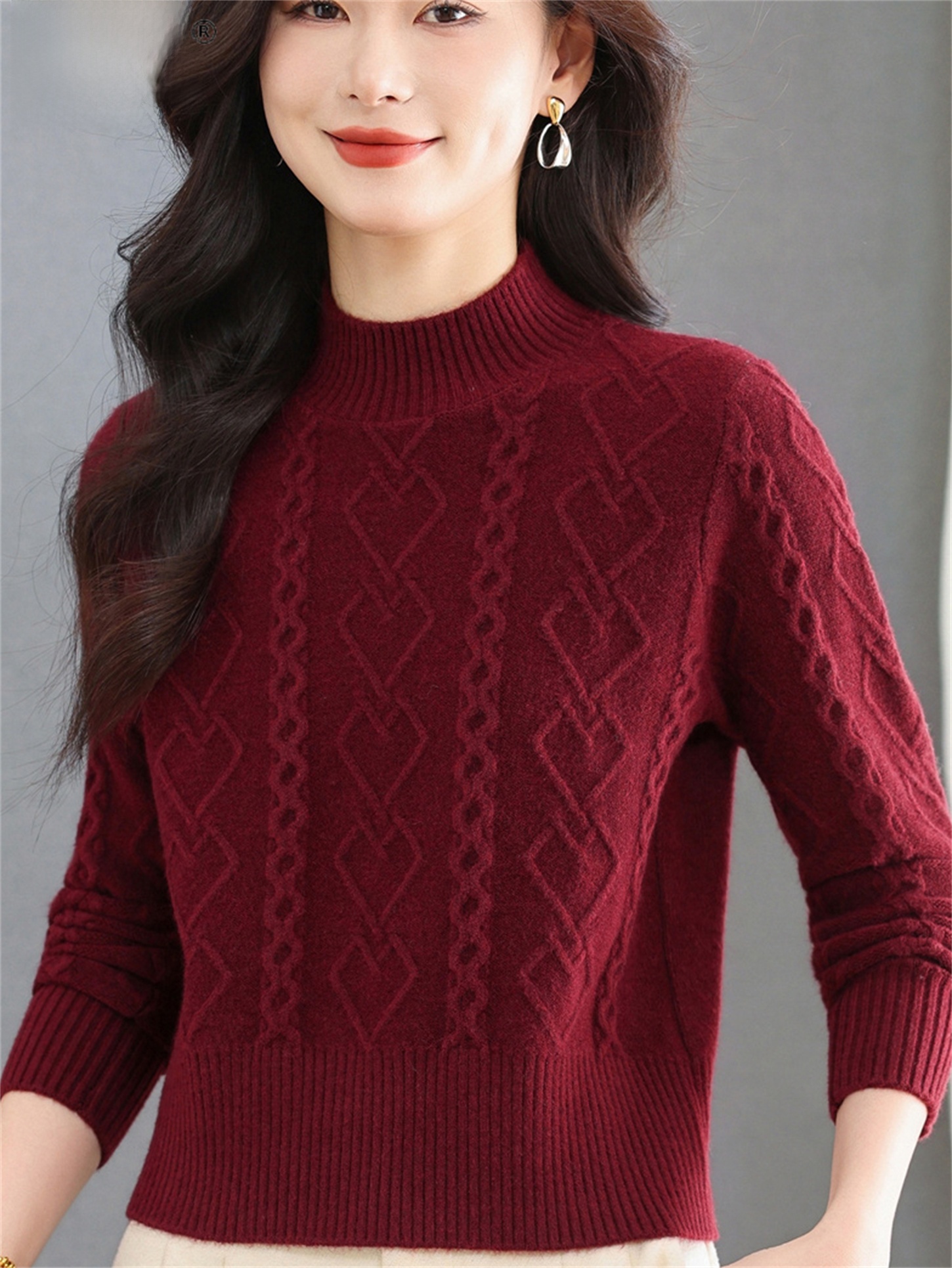 Fashionable Knitted Woolen Swe - Women Fashion Over 60 บทวิจารณ์และราคา