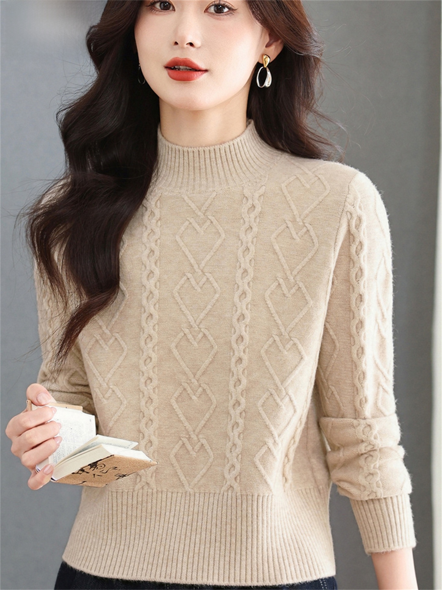 Fashionable Knitted Woolen Swe - Women Fashion Over 60 บทวิจารณ์และราคา