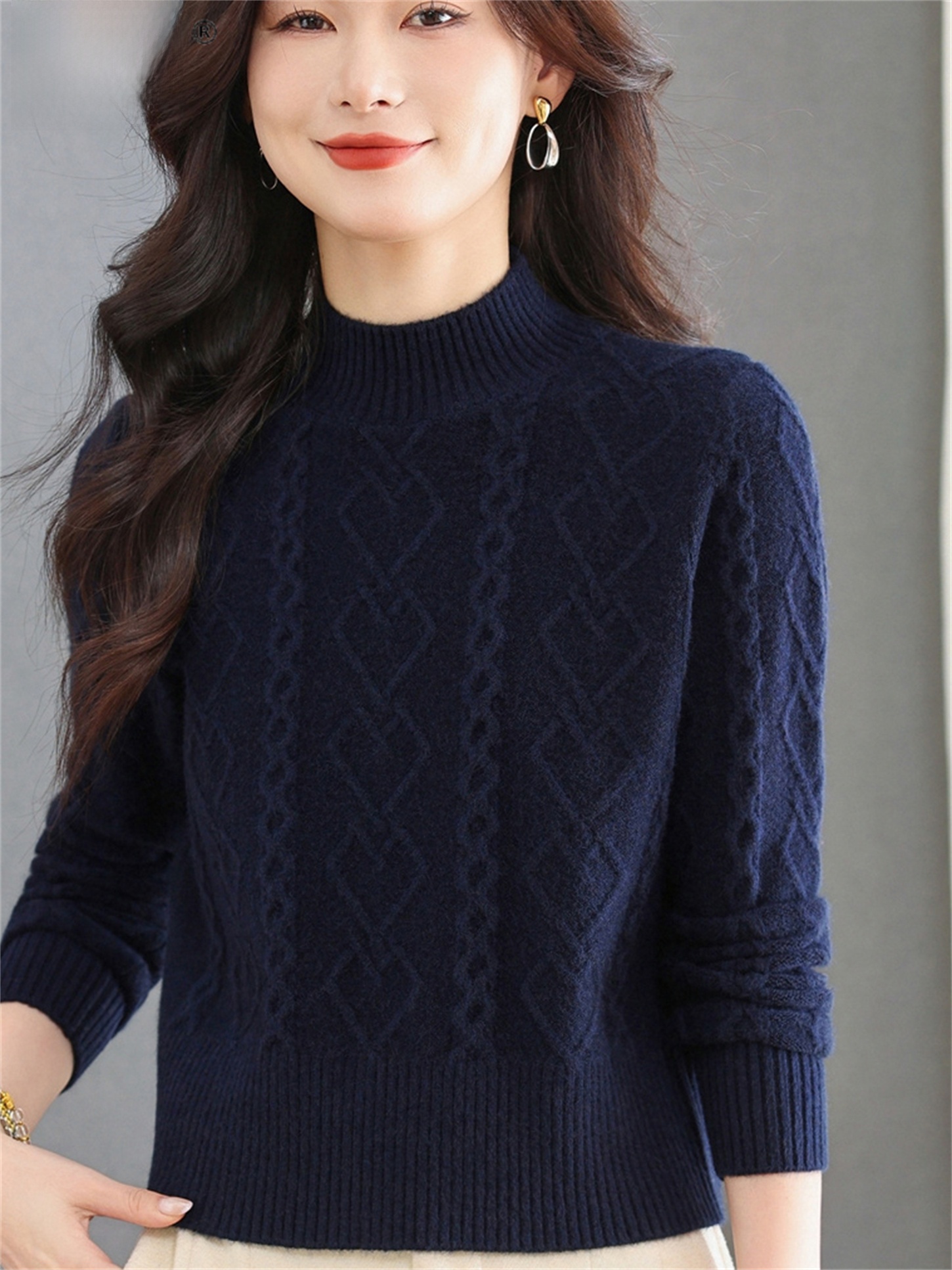 Fashionable Knitted Woolen Swe - Women Fashion Over 60 บทวิจารณ์และราคา
