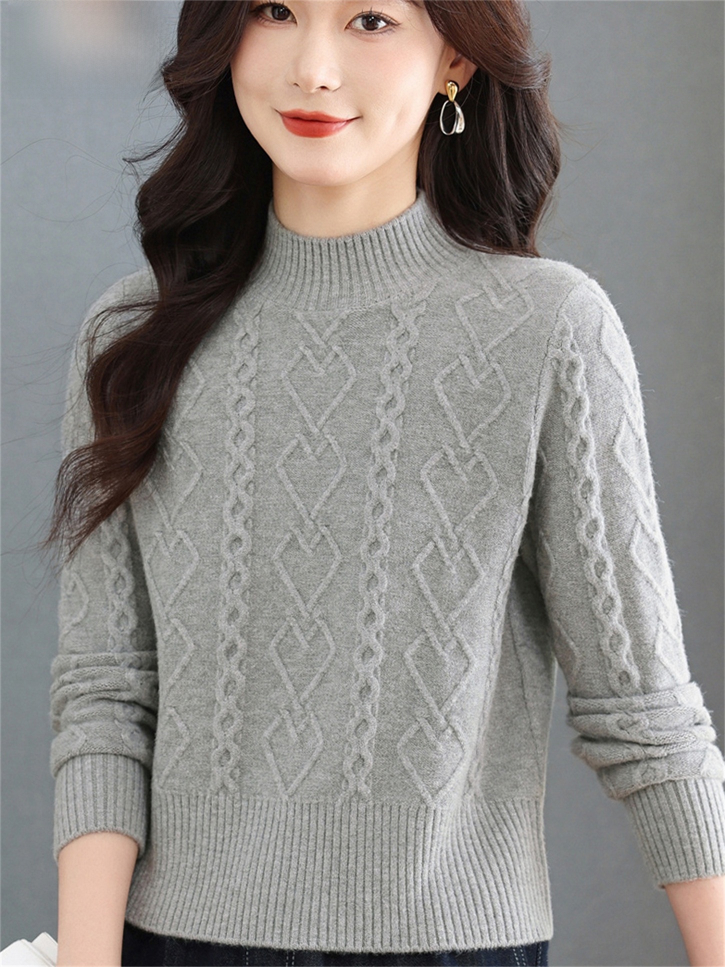 Fashionable Knitted Woolen Swe - Women Fashion Over 60 บทวิจารณ์และราคา