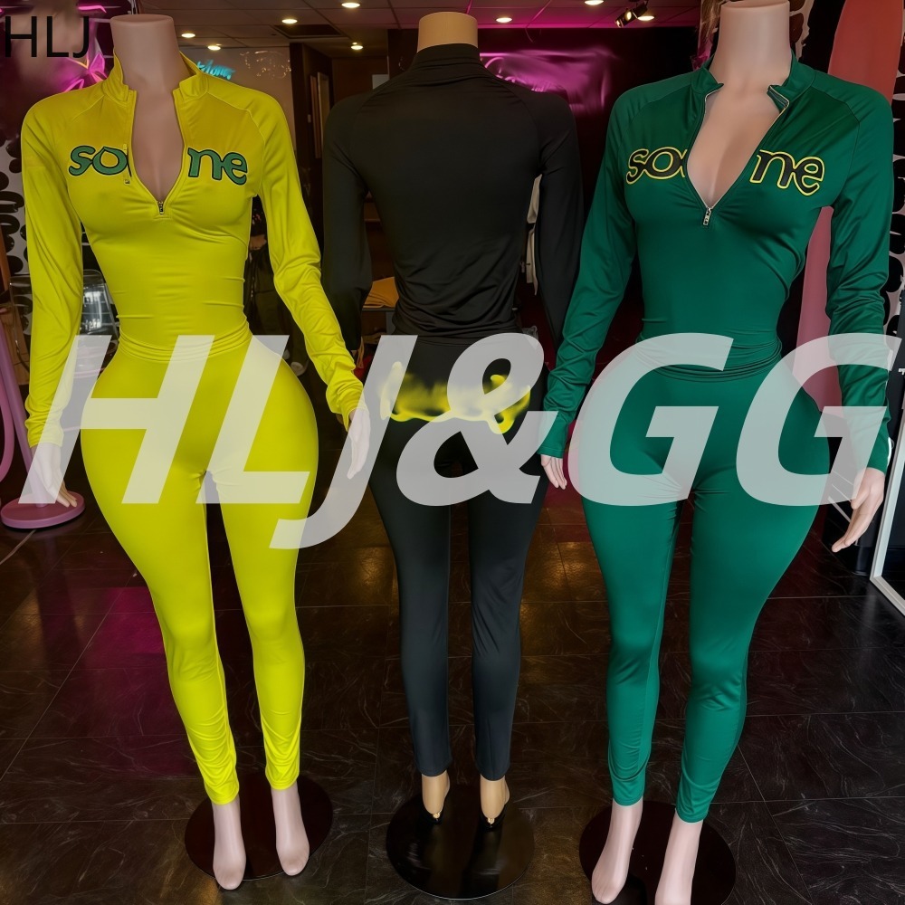 HLJ Autumn New Fashion Letter  - Women'S Fashion Leggings บทวิจารณ์และราคา