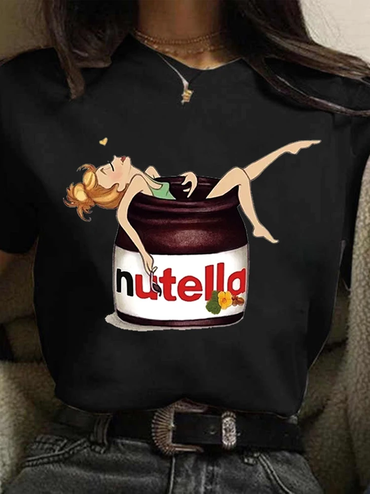 New Nutella Print T Shirt Wome - Women'S Fashion In The 90S บทวิจารณ์และราคา