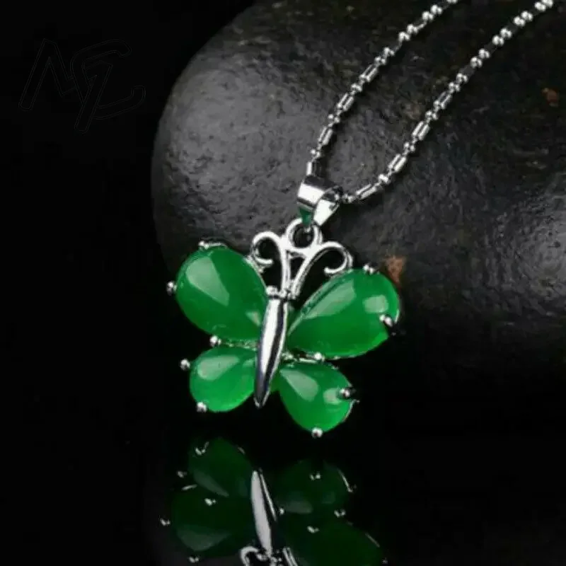 S925 Silver Green Jade Butterf - Women'S Fashion Jewellery บทวิจารณ์และราคา