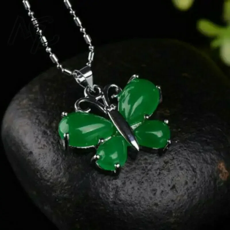 S925 Silver Green Jade Butterf - Women'S Fashion Jewellery บทวิจารณ์และราคา