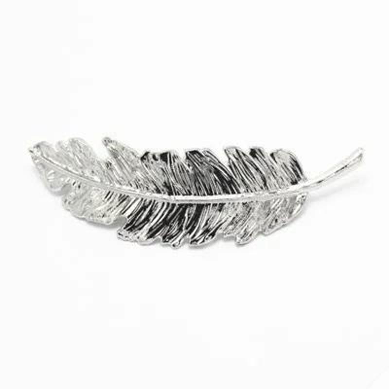 Women Leaf Feather Hair Clip S - Women'S Fashion Jewellery บทวิจารณ์และราคา