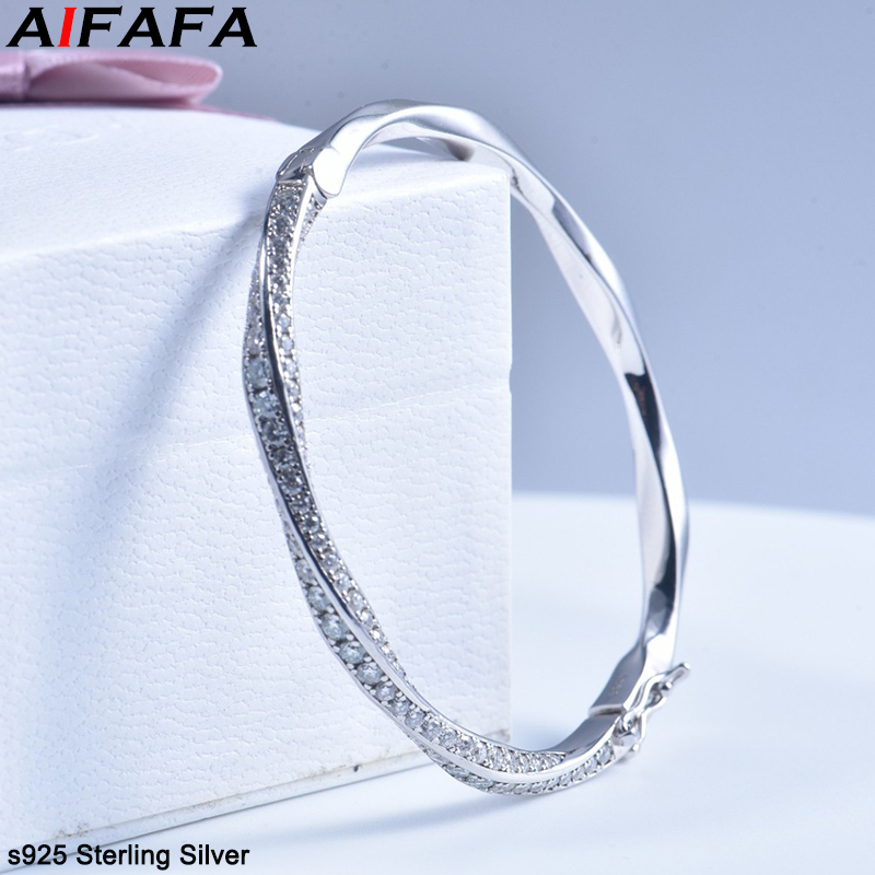 s925 Sterling Silver Bangle fo - Women'S Fashion Jewellery บทวิจารณ์และราคา