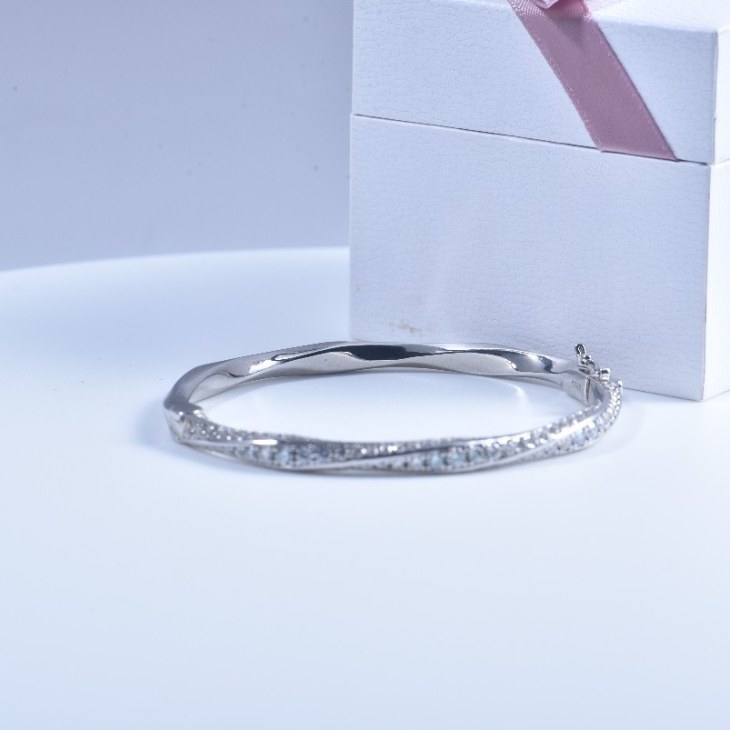 s925 Sterling Silver Bangle fo - Women'S Fashion Jewellery บทวิจารณ์และราคา