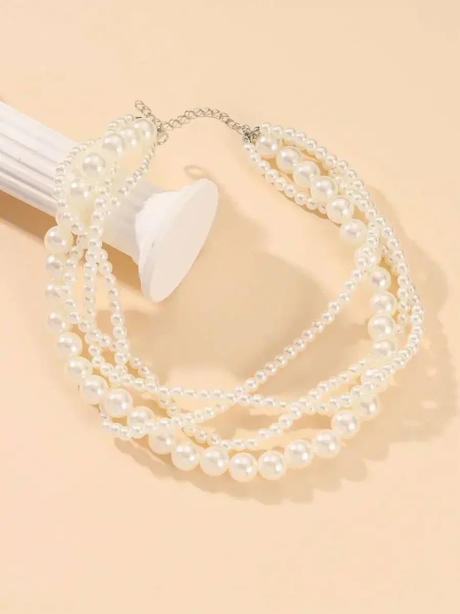 Elegant Multi-Layer Pearl Neck - Women'S Fashion Layering บทวิจารณ์และราคา