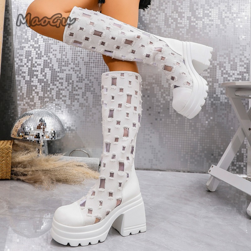2025 Spring Autumn New British - Women'S Fashion Knee High Boots บทวิจารณ์และราคา