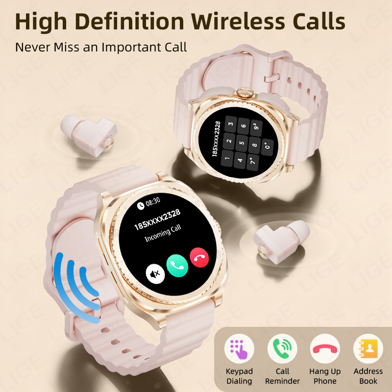 LIGE 2 In 1 TWS Headset Smart  - Women Fashion Week 2026 บทวิจารณ์และราคา