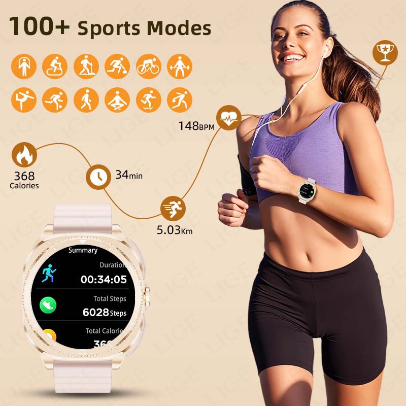 LIGE 2 In 1 TWS Headset Smart  - Women Fashion Week 2026 บทวิจารณ์และราคา