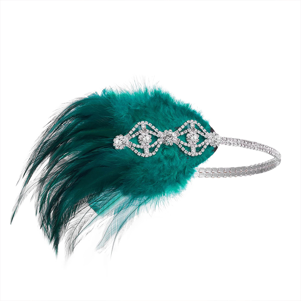 Stonefans Green Flapper Headba - Women'S Fashion In The 1920S บทวิจารณ์และราคา