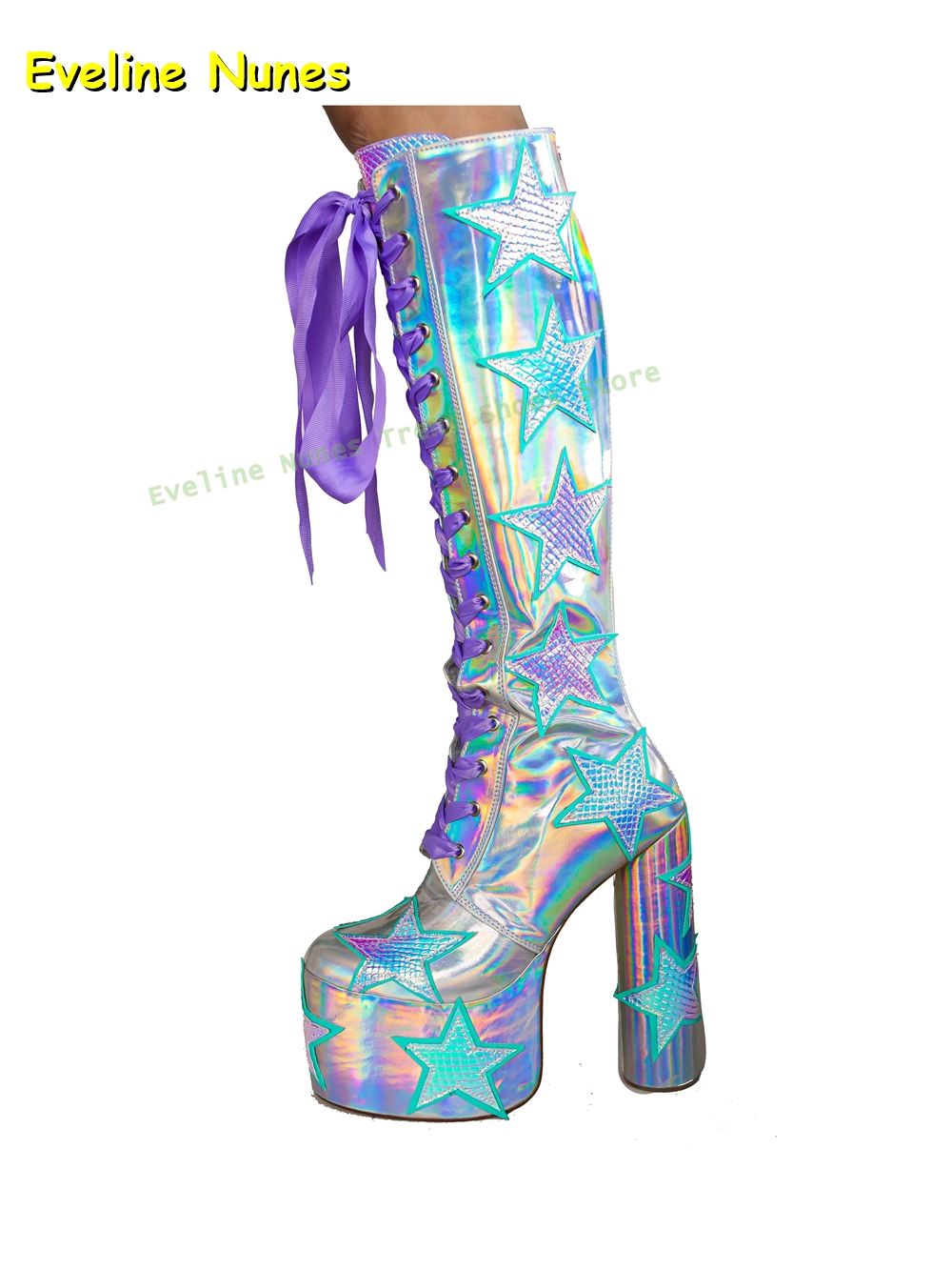 Star Print Multi Color Platfor - Women'S Fashion Boots 2025 บทวิจารณ์และราคา