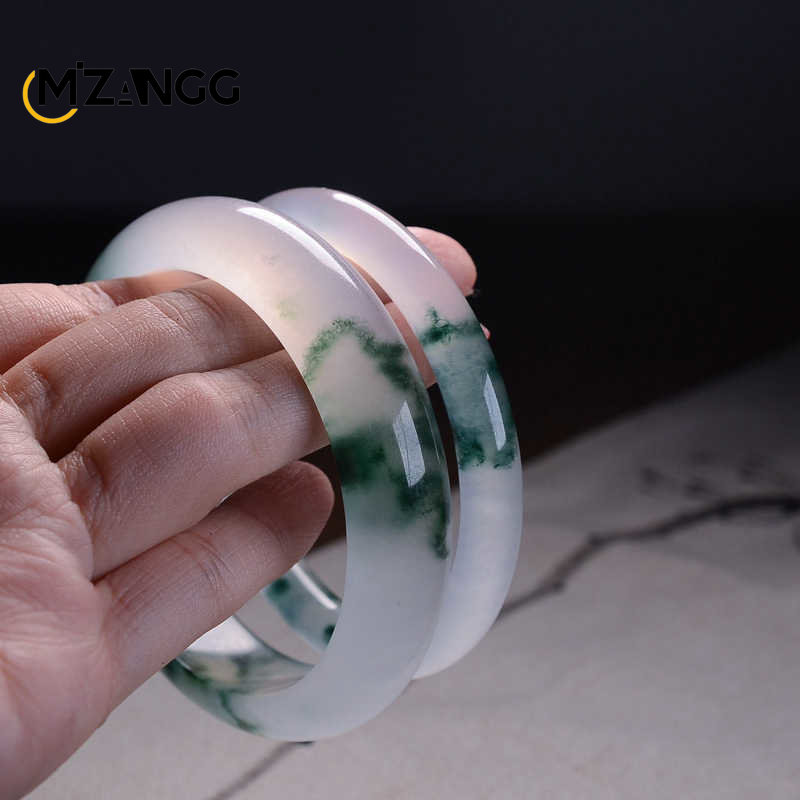 Natural Green Jadeite Bangle J - Women'S Fashion Jewellery บทวิจารณ์และราคา