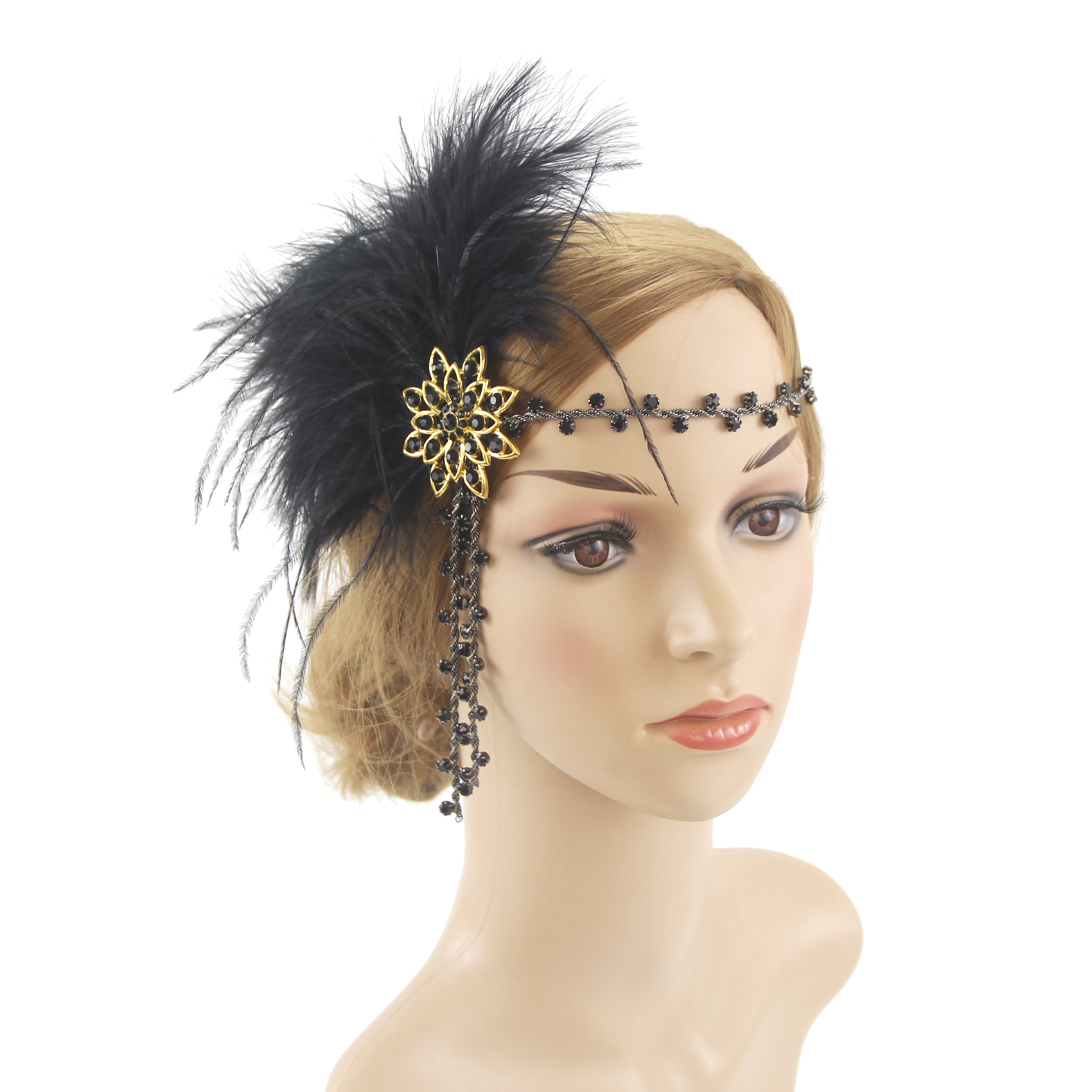 Peacock Feather Elastic Hair B - Women'S Fashion In The 1920S บทวิจารณ์และราคา