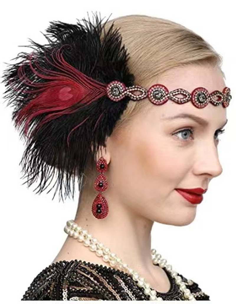 Peacock Feather Elastic Hair B - Women'S Fashion In The 1920S บทวิจารณ์และราคา