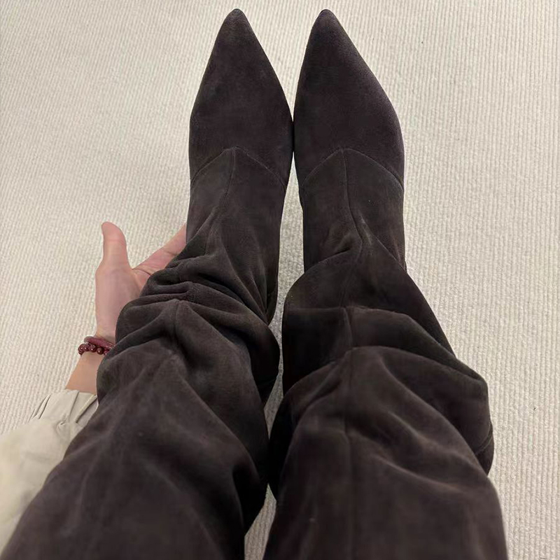 Suede Slouch Knee High Boots W - Women'S Fashion Knee High Boots บทวิจารณ์และราคา
