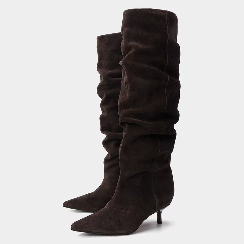 Liyke Runway Fashion Pleated S - Women'S Fashion Knee High Boots บทวิจารณ์และราคา