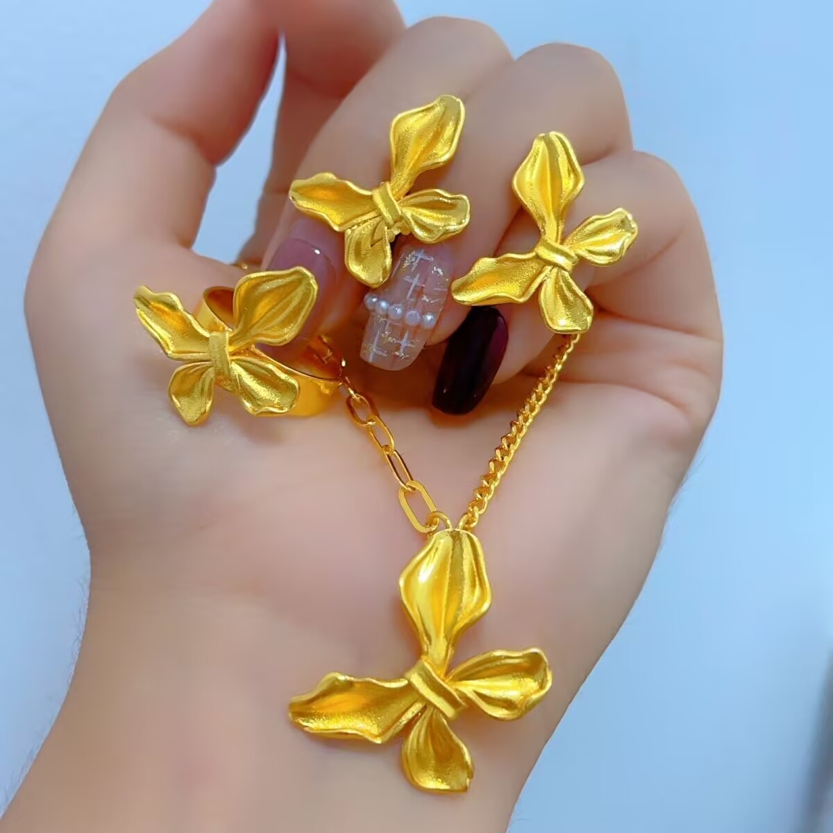New French 24K Gold Plated Nec - Women'S Fashion Rings Gold บทวิจารณ์และราคา