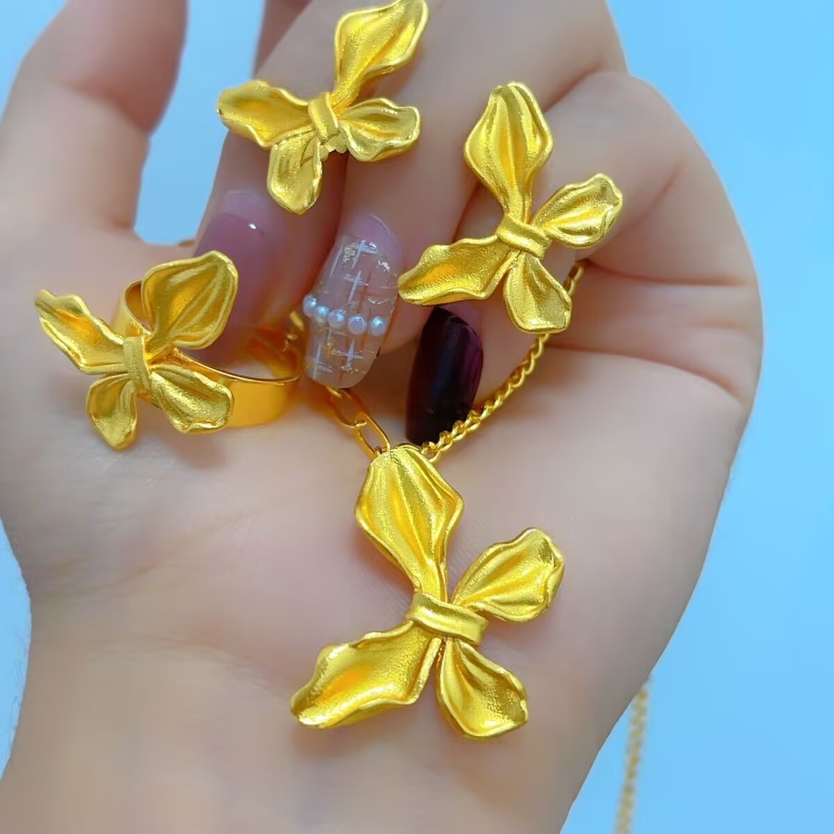 New French 24K Gold Plated Nec - Women'S Fashion Rings Gold บทวิจารณ์และราคา