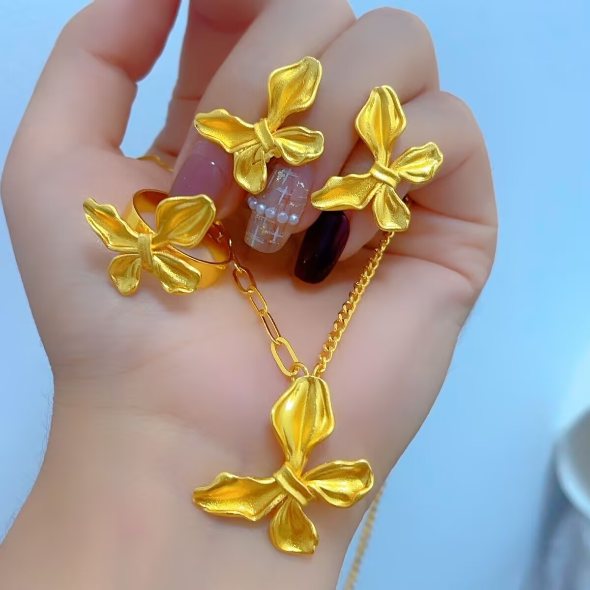 New French 24K Gold Plated Nec - Women'S Fashion Rings Gold บทวิจารณ์และราคา