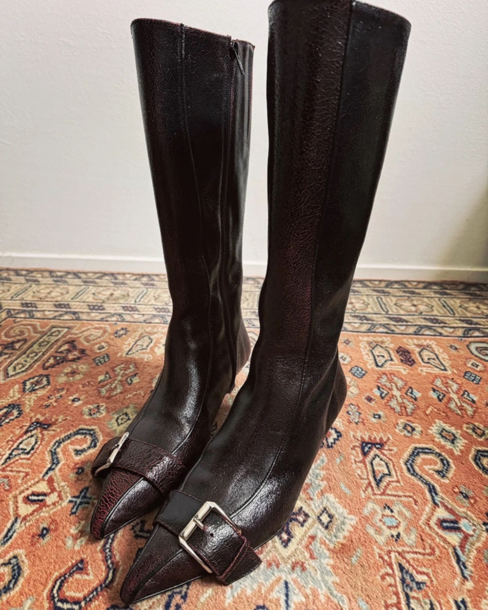Buckle Belt Sewing Stiletto Bo - Women'S Fashion Knee High Boots บทวิจารณ์และราคา