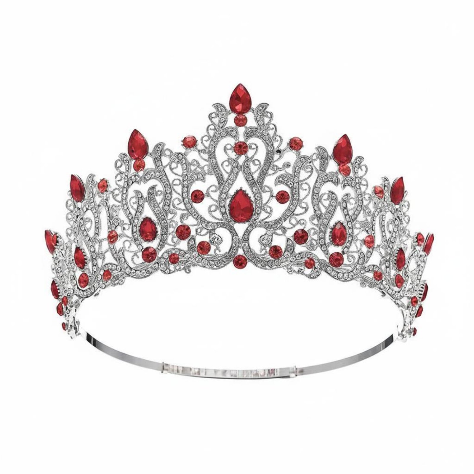 Crystal Pageant Crown Encruste - Women Queen Fashion บทวิจารณ์และราคา