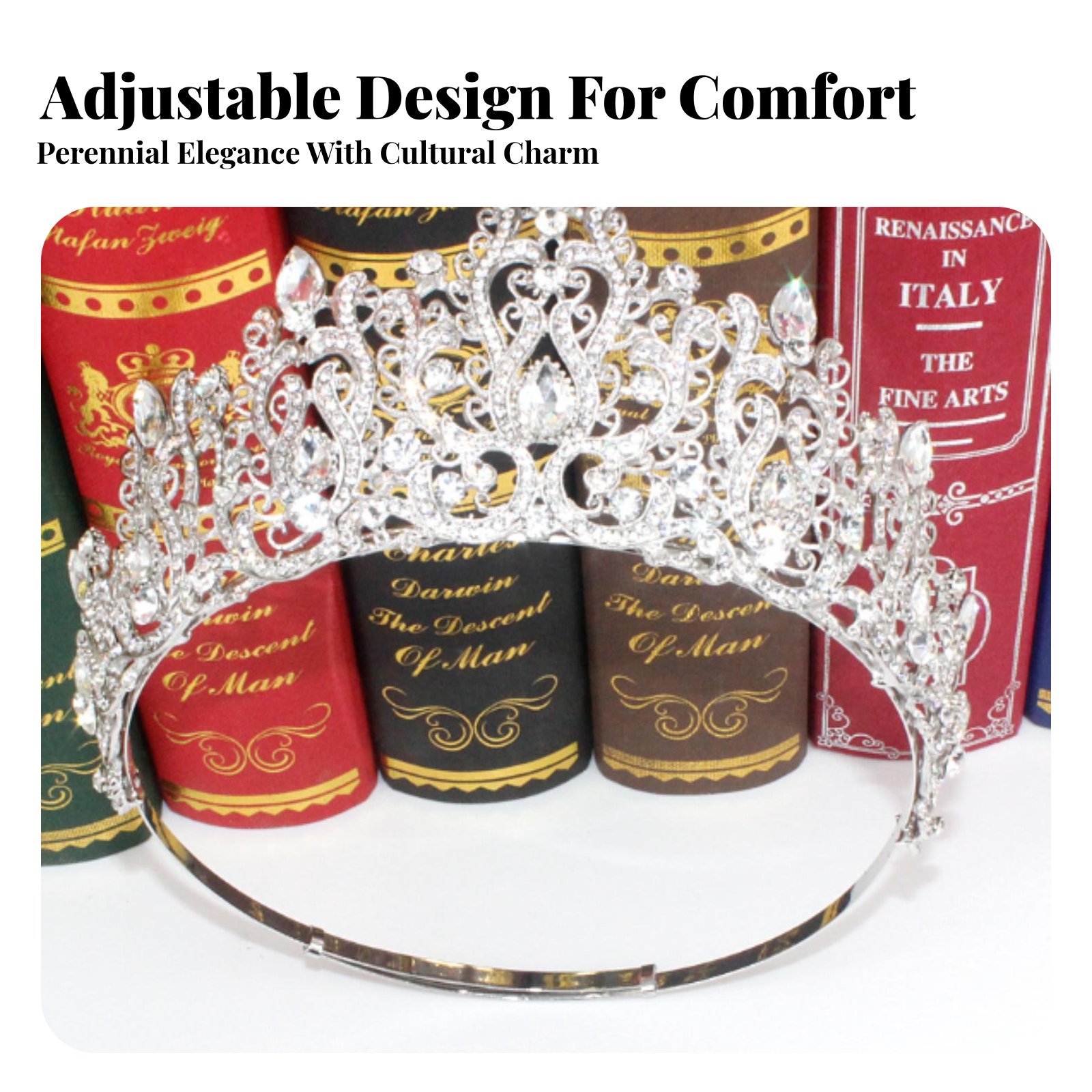 Crystal Pageant Crown Encruste - Women Queen Fashion บทวิจารณ์และราคา