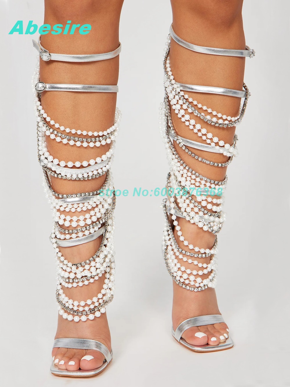 Pearl Crystal Strap Patchwork  - Women Fashion Show บทวิจารณ์และราคา