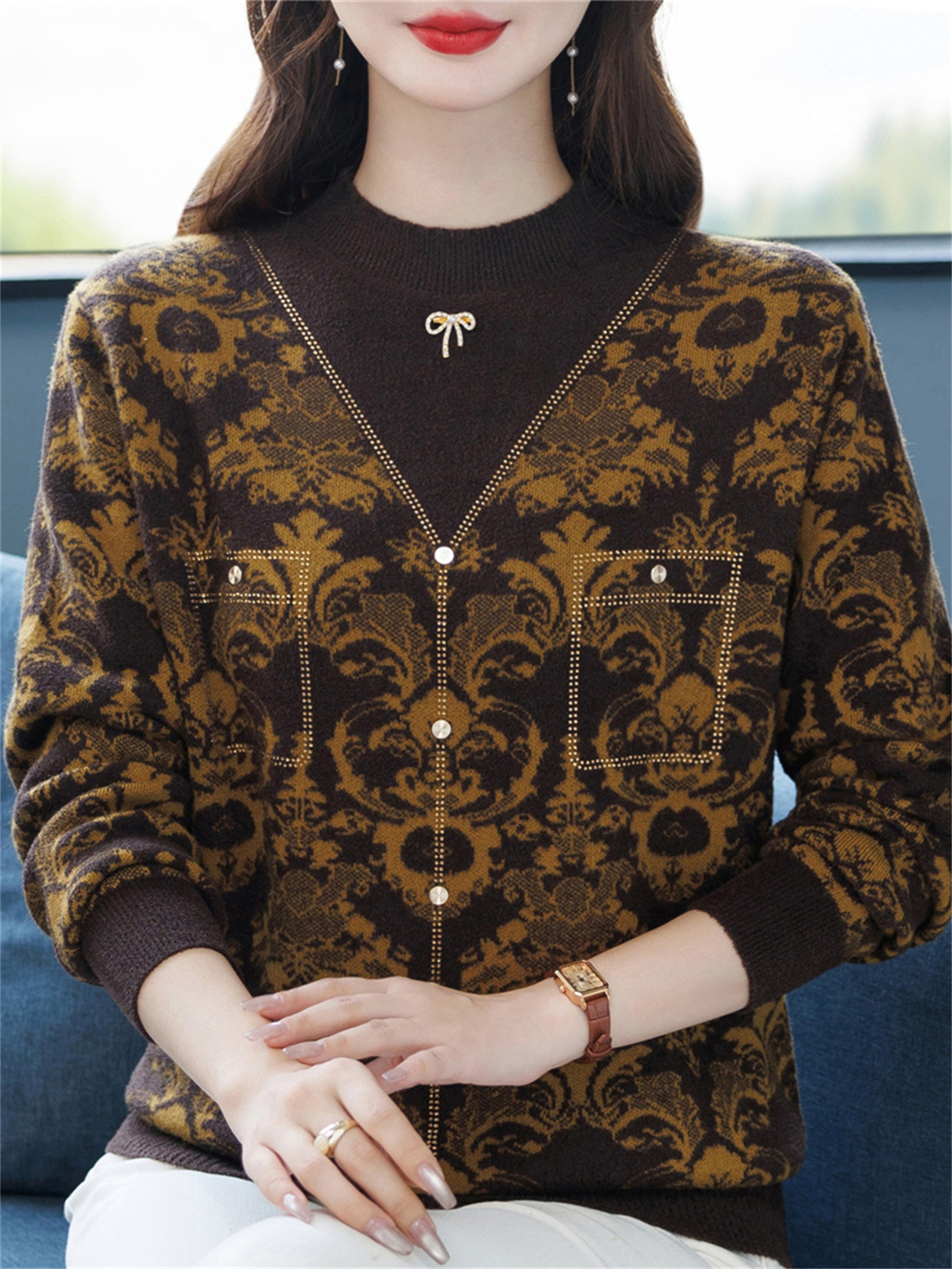 Fashionable Midlife Mommy Knit - Women Fashion Over 60 บทวิจารณ์และราคา