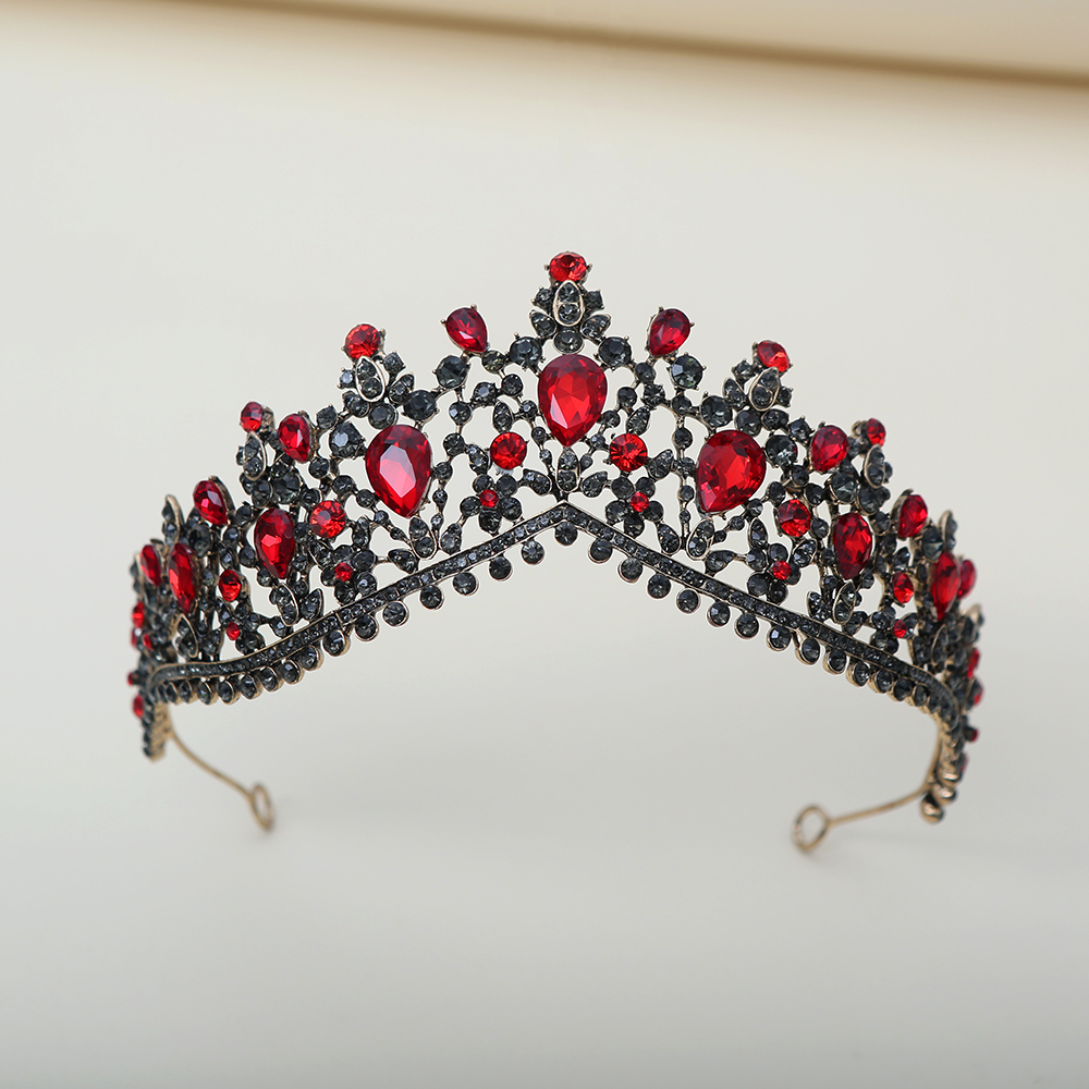 Dark Ruby Black Diamond Crown  - Women Queen Fashion บทวิจารณ์และราคา