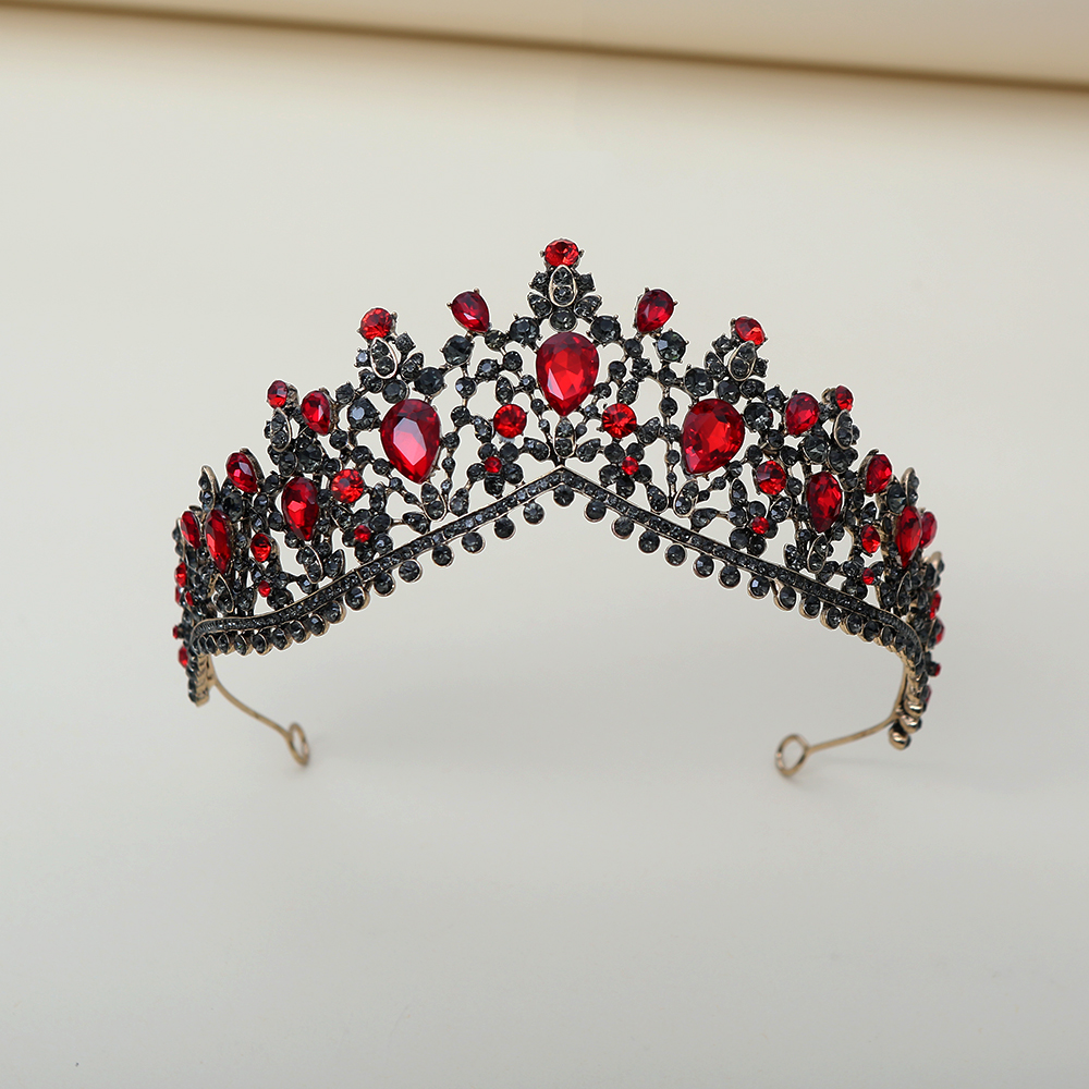 Dark Ruby Black Diamond Crown  - Women Queen Fashion บทวิจารณ์และราคา