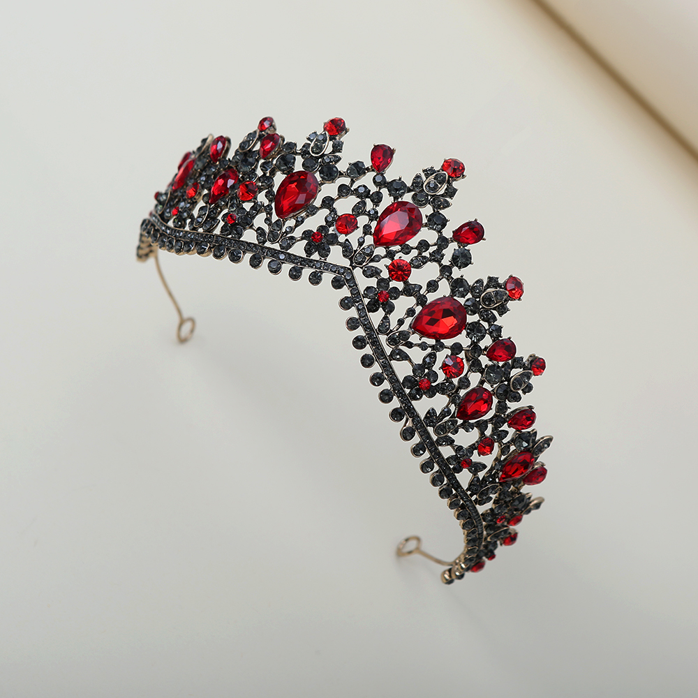 Dark Ruby Black Diamond Crown  - Women Queen Fashion บทวิจารณ์และราคา